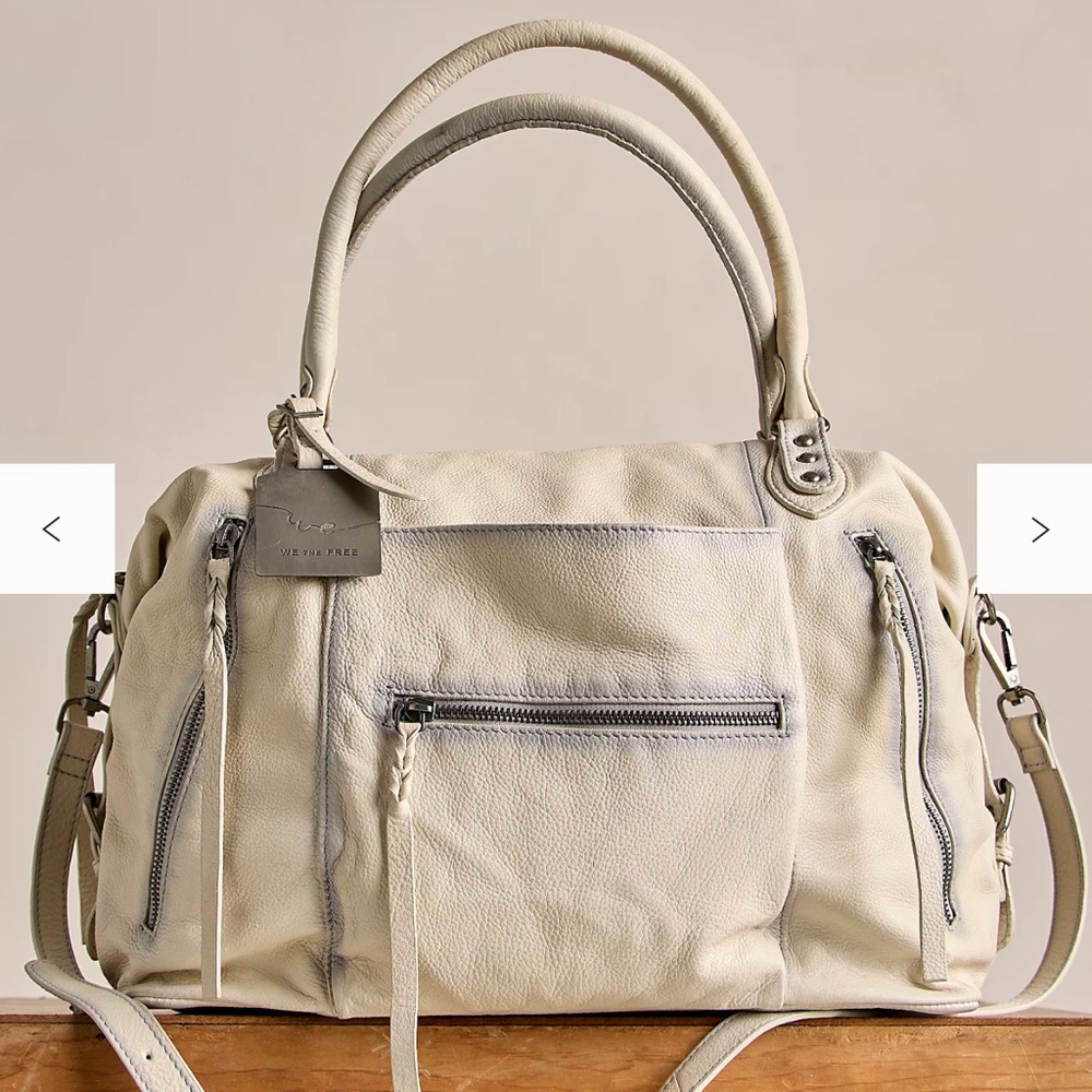 We The Free Emerson Tote Bag with a Free People Charmed Swag Bag Charm, BNWT
